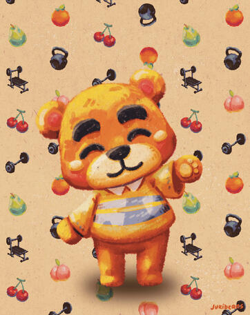 Character With Simple Pattern BG