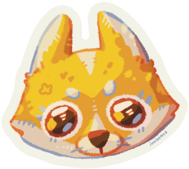 Headshot drawing of my Corgi